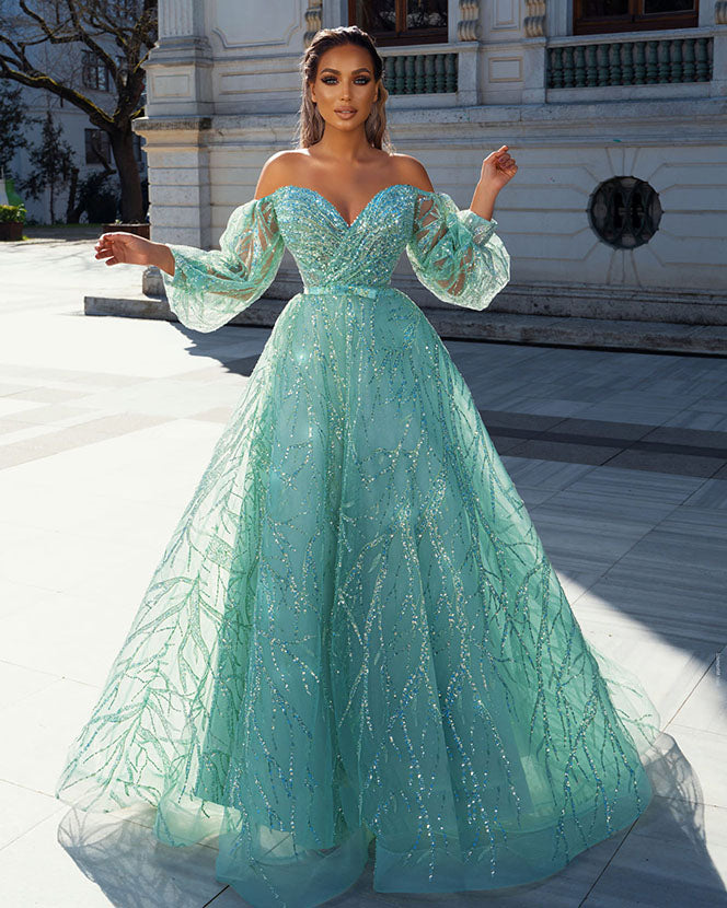 Elegant Sweetheart Royal Blue Velvet Prom Dress Mermaid Slit With Glov –  Ballbella